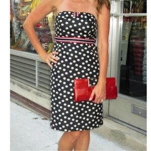 Maeve Polka Peppered Strapless Dress from Anthropologie Size 4